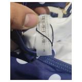 Tempt Me Blue Dot Romper One Piece Swimsuits with Short - Women Boyleg with Pockets Bathing Suit Modest Swimwear S