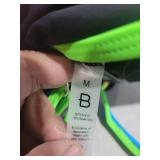 BMJL Womens Tummy Control Swimsuit High Waisted Two Piece Bikini Sets Athletic Color Block High Cut Swimwear(M,Rainbow Black)