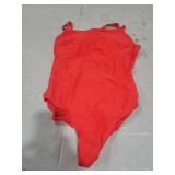 Tempt Me Red Athletic One Piece Swimsuits for Women Training Sport Tummy Control Bathing Suits Small