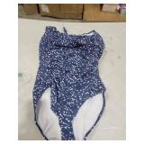 Eomenie Women One Piece Tummy Control Swimsuit Halter Scallop Trim Bathing Suits 1 Piece Vintage Ruched Slimming Swimwea - Mediumr