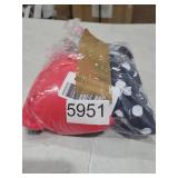 Daci Women Red and Dot Two Piece Plus Size Swimsuit with Bottom Peplum Tankini High Waisted Tummy Control Bathing Suit 14W