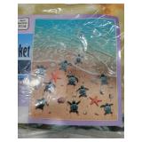 50"x60" Turtle Fleece Throw Blanket for Women, Men & Kids - Super Soft Plush Beach Blanket Throw Fleece Turtle Ocean Blanket