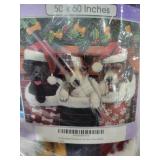 Dawhud Muticolor Christmas Stocking Puppies Throw Blanket 50x60 Polyester
