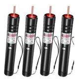 4 Pack] Rechargeable Red Beam Flashlight Long Distance Range for TV/LED/LCD Screens Tactical Flashlights Presentation Office/Outdoors/Astronomic/Construction - Retail $40