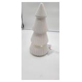 White Ceramic Christmas Tree LED Light - Retail: $25