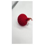 Red Velvet Holiday Ornament Ball - Retail: $8