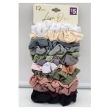 12-Piece Cotton Hair Scrunchie Set - Retail: $5