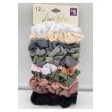 12-Piece Cotton Hair Scrunchie Set - Retail: $5