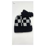 Batman Checkered Beanie Cap with Logo Pin - Retail: $15