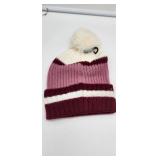 Striped Knit Pom Beanie Adult  Size - Retail: $15