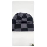 Checkered Knit Beanie Winter Hat Adult Size  - Retail: $12