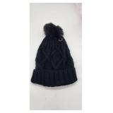 Black Knit Winter Beanie with Pom Pom Adult Size  - Retail: $15
