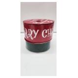 Merry Christmas Red and Green Ribbon Roll - Retail: $8