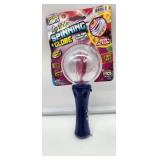 Light Up Spinning Globe Wand Blue Handle  - Retail: $8