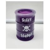 Purple Silly Sludge Barrel Container with Skull Design - Retail: $8