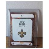 2020 Panini Illusions Drew Brees Clear Shots Insert Card