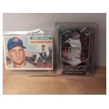 1956 Bob Lemon Cleveland Indians Baseball Card + Duke Snider - 2 ct