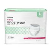 2 pack McKesson Super Incontinence Underwear  Disposable Adult Diapers  Large  18 Ct
