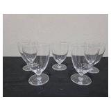 Clear Crystal Water Goblets Set