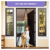 Titan Mall Magnetic Screen Door, Self Sealing Door Net, Heavy Duty Mesh Screen Magnetic Closure Keep Bugs Out, Retractable - Pet and Kid Friendly, Hands Free fit for 39in x 82in Doors