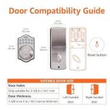 Amazon Basics Traditional Electronic Keyless Keypad Deadbolt Door Lock, keyless Entry Door Lock, Keyed Entry Option, 1-Pack, Satin Nickel