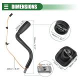 Motoforti Automatic Transmission Shift Lever, Shift Select Lever with Tow Switch, for Chevy Silverado 1500 2500 3500, Rubber Metal, Black