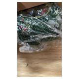 6 Pcs 8in Mini Christmas Wreaths for Kitchen Cabinet Small Christmas Candle Rings Wreaths, Front Door PillarsHome Table Centerpieces Hanging Garlands, for WindowsWedding Decor (No Red Ribbon)