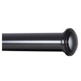 Ivilon Window Curtain Rod Decorative End Cap Design, 1 Inch Rod, 48 to 86 Inch. Black