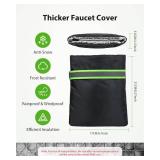 Outdoor Faucet Covers for Winter Freeze Protection, Kanosan 8.3in H X 6.7in W Thickened Reflective Outside Spigots Covers Hose Bib Insulated Sock for Winter Cold Weather, 2 Pack Black