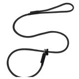 Slip Lead Dog Leash  Strong Nylon Training Rope with Spring-Loaded Adjustable Stopper No Pull Heavy Duty Leash for Small Medium Large Dogs (Black, 4 FT)