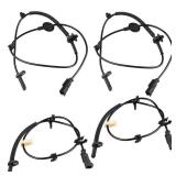 WMPHE 4 Pcs ABS Wheel Speed Sensor Compatible with Chevy Traverse 2009 to 2017, Buick Enclave 2008 to 2017, GMC Acadia 2007 to 2016, Saturn Outlook 2007 to 2010, Replacement for 22739728, 22739727