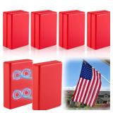 4 Pairs Magnetic Flag Weights for Bottom,Silicone Wrapped Flag Weights for Winds Waterproof Rubber Covered Magnets Stop American Banner from Wrapping Around the Pole or Hooking on the Gutter