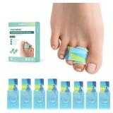 Welnove Hammer Toe Straightener - 8 Pack Broken Toe Wraps - Hammer Toe Corrector for Women - Toe Splints for Crooked Toes, Curled Toes, Bent Toes - (Multi-Size, Patterned)