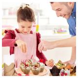 200pcs Tulip Cupcake Liners for Baking Cups, Excellent Muffin Liners, Unbleached Parchment Paper for Baking, Grease Resistant Cupcakes Wrappers for Party, Christmas by Kovpnor