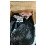 DIYLN 7pcs Girls Halloween Costume Kids Long Sleeve Black Cosplay Dress with Wig Necklace Stripped Socks Accessories DY041-3XL