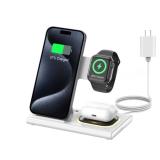 3 in 1 Foldable Charging Station for Apple Products,Wireless Charger for iPhone 17 16 15 14 13 12 Pro Max,Travel Dock AdapterandLight for iWatch Series 11 10 9 Ultra 32 SE 32,for AirPods 4 3 2 Pro 32