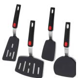 Silicone Spatula Turner Set of 4, Wiztoynia 600°F Heat Resistant Cooking Spatulas for Nonstick Cookware, BPA Free Rubber Spatula Large Kitchen Utensils Set for Egg, Pancake, Burger, Fish