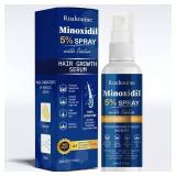 5percent Minoxidil Hair Growth Spray Serum, Hair Regrowth Treatment for Men and Women, Strengthens and Thickens Hair for Fuller, Longer Results, Beard and Facial Hair Enhancer