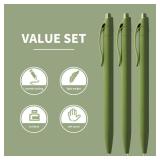 deegtran Pens Bulk, 50 Pack No Bleed Sage Green Click Pen, Wholesale Retractable Ballpoint Pens, Pens Medium Point, Smooth Ink Pen, 1.0MM Sage Green Ink