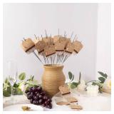 100pcs Rustic White Lace Wedding Sparkler Tags with Match Holder and Striker Send Off Exit Tags for Wedding, Kraft Paper