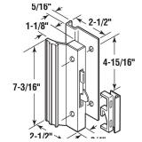 Prime-Line C 1203 Diecast White Finish, Sliding Patio Door Surface Mount Handle (Single Pack)