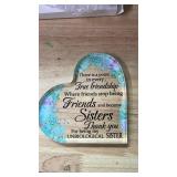 Spiareal Friends Gifts for Women Friendship Bestie Plaque Thanksgiving Christmas Best Flower Sister Birthday Thank You Gift for Female Acrylic Friendship(Vivid Style)