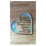 Spiareal Friends Gifts for Women Friendship Bestie Plaque Thanksgiving Christmas Best Flower Sister Birthday Thank You Gift for Female Acrylic Friendship(Vivid Style)