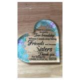 Spiareal Friends Gifts for Women Friendship Bestie Plaque Thanksgiving Christmas Best Flower Sister Birthday Thank You Gift for Female Acrylic Friendship(Vivid Style)