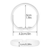 Qulable 12 Packs Circular Shower Curtain Rings, Plastic Curtain O Rings Hooks for Bathroom, Glide Easily on Bathroom Shower Rod (White)