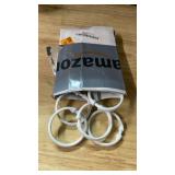 Qulable 12 Packs Circular Shower Curtain Rings, Plastic Curtain O Rings Hooks for Bathroom, Glide Easily on Bathroom Shower Rod (White)