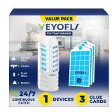 VEYOFLY Fruit Fly Trap Indoor (1 Device + 3 Refills), Gnat Catcher, Plug-in Light Insect Trap for House, Bug Killer