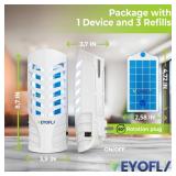 VEYOFLY Fruit Fly Trap Indoor (1 Device + 3 Refills), Gnat Catcher, Plug-in Light Insect Trap for House, Bug Killer