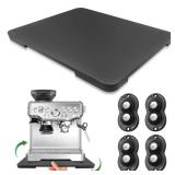 Appliance Slider 360° Rolling Tray for Coffee Maker Bamboo Coffee Pot Slider Tray for Countertop Rotation Sliding Tray with Wheels, Appliances Mat Easily from Under The Cabinet Black (15.7in × 13in)