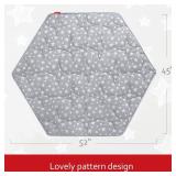Hexagon Playpen Mat, Baby Playmat Fits Regalo Portable Play Yard 48 Inch and hiccapop 53in PlayPod Playpen, 6 Panel Playpen Mattress Non Slip Pad Mat